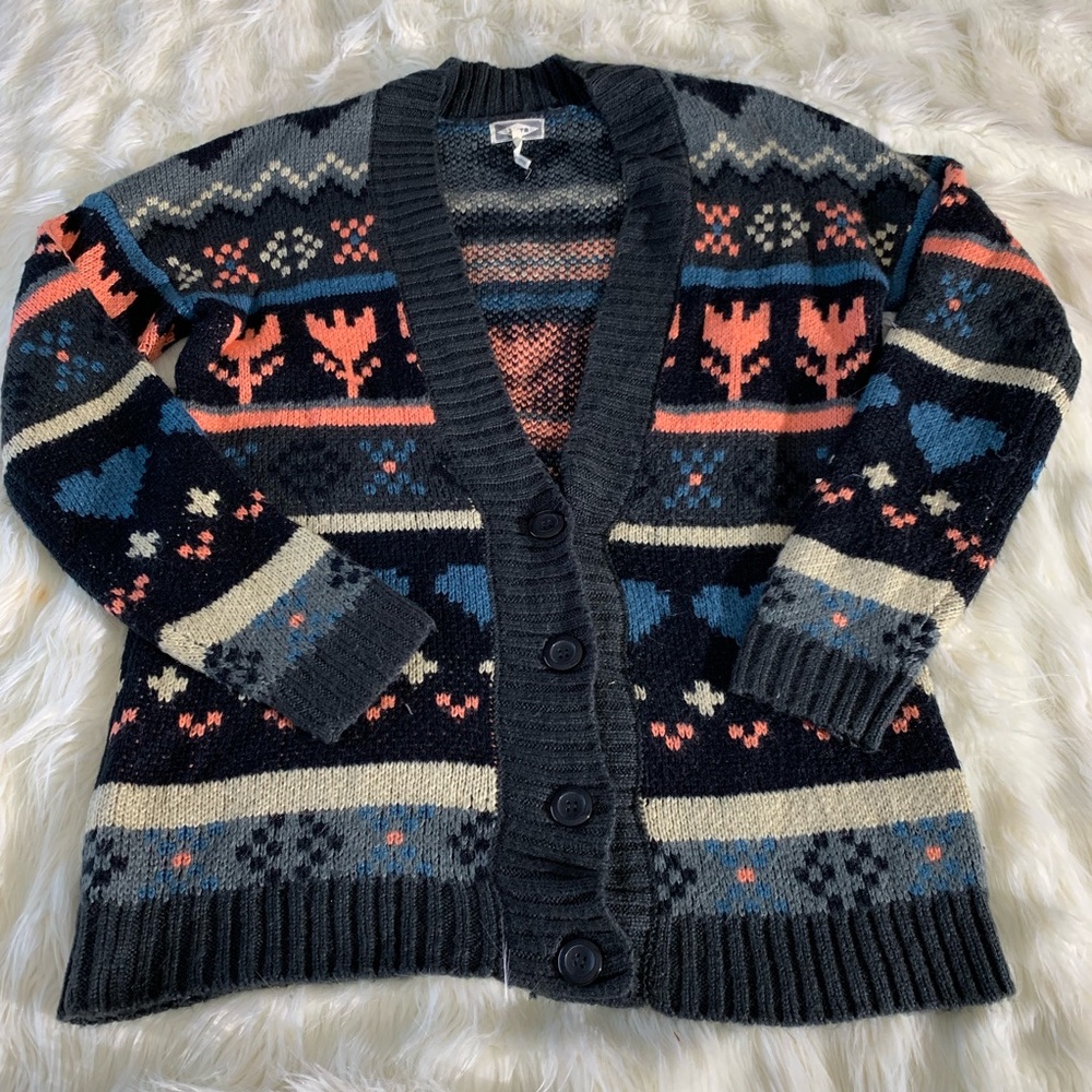 🧵KIRRA PatternedCardigan Super Cozy & Warm Size L